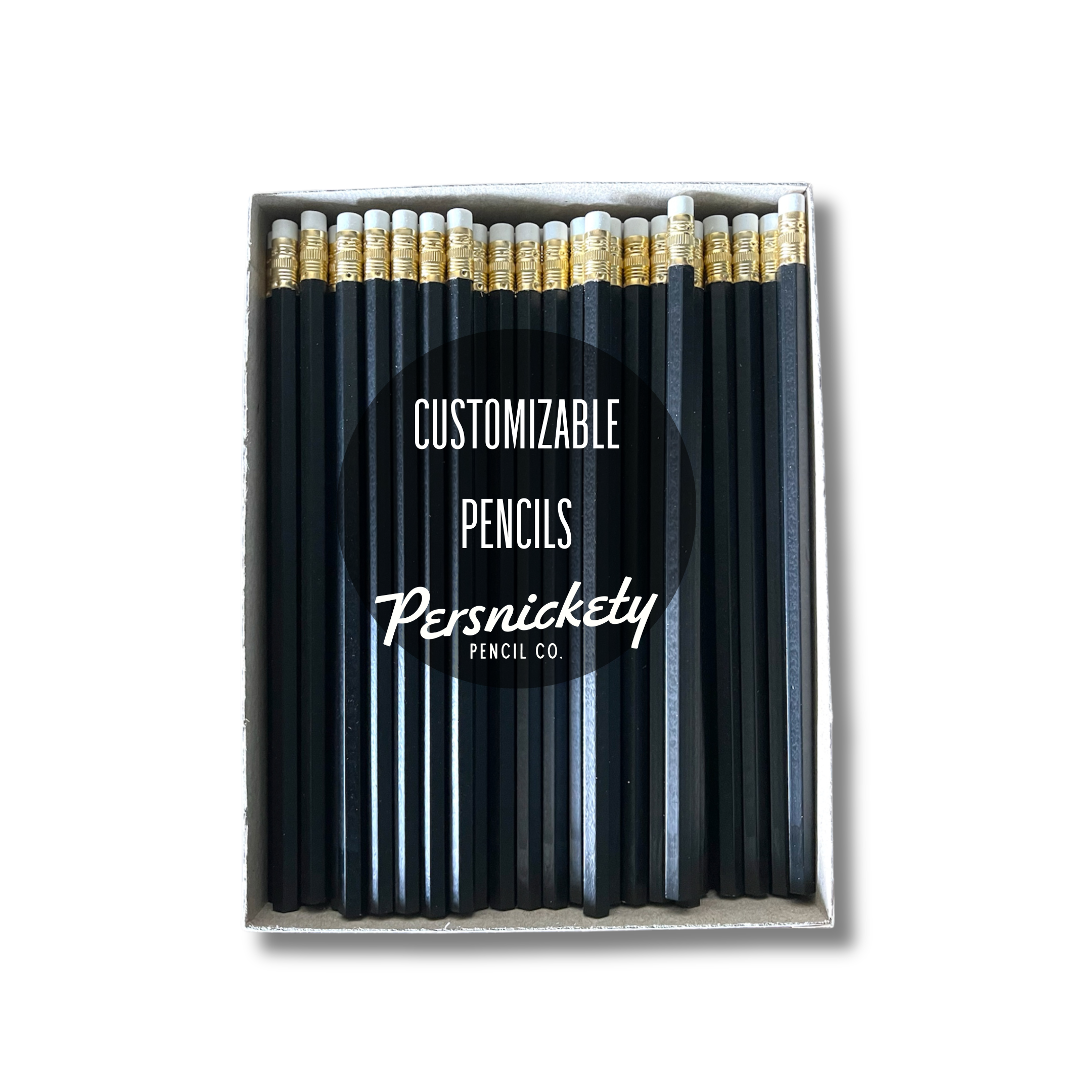 Matte Black Pencil / White Eraser